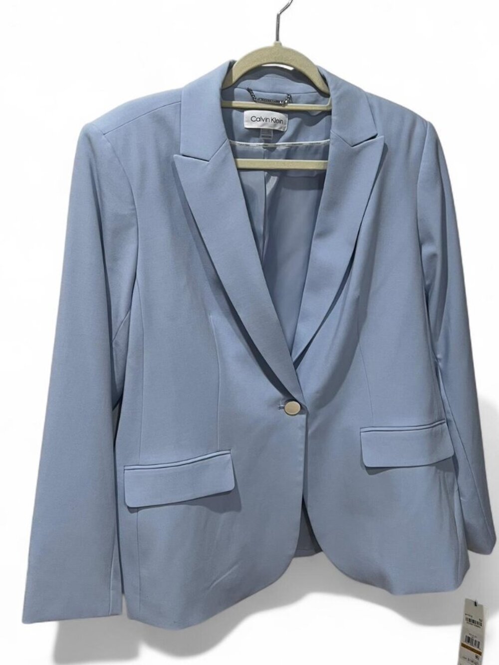 Calvin Klein Blue One-Button Topper Blazer 16W